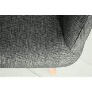 Židle ARMREST tmavě šedá strukturovaná látka  Křesla 36822