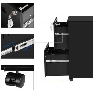 Mobilní skřínka na spisy OFC52BK  Odkládací stolky OFC52BK