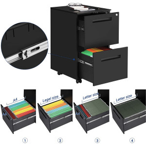 Mobilní skřínka na spisy OFC52BK  Odkládací stolky OFC52BK