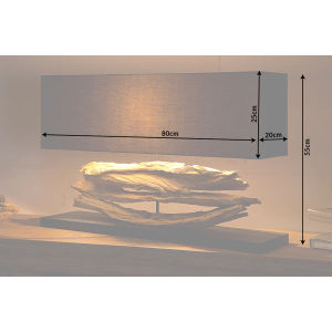 Stolní lampa RIVERINE 80cm naplavené dřevo, černá  Doplňky a dekorace 17327