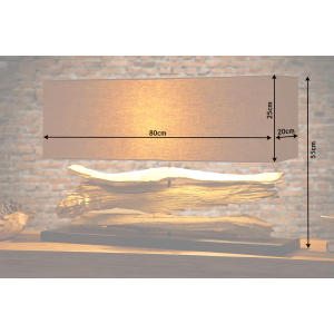 Stolní lampa RIVERINE 80cm naplavené dřevo, Natur  Doplňky a dekorace 17326