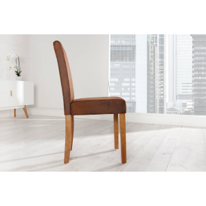 2SET židle GENUA světle kávová mikrovlákno  Nábytek 35254