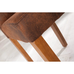 2SET židle GENUA světle kávová mikrovlákno  Nábytek 35254