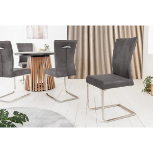 2SET konzolová židle SAMSON S RUKOJETÍ šedá  Nábytek 35768