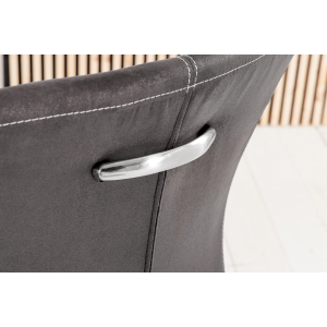 2SET konzolová židle SAMSON S RUKOJETÍ šedá  Nábytek 35768