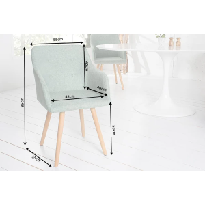 2SET Židle SCANDINAVIA , strukturovaná látka, zelená  Nábytek 36827
