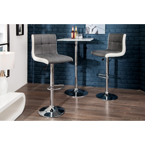 Barová židle MODENA 90-115 CM šedo-bílá  Barové židle 36829