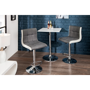 2SET barová židle MODENA 90-115 CM šedo-bílá  Barové židle 36829