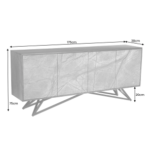Komoda Mountain 175 CM masiv akácie přírodní  Komody 43481