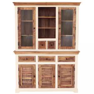 Vitrína Agni 140x190x45 z masivu mango  Nábytek AGNI-VT