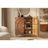 Vysoká komoda GOLDEN SUNSET 120 CM hnědá masiv mango Black Místnosti 49242
