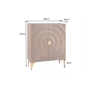 Vysoká komoda GOLDEN SUNSET 120 CM hnědá masiv mango Black Místnosti 49242