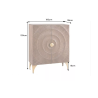 Vysoká komoda GOLDEN SUNSET 120 CM hnědá masiv mango Black Místnosti 49242
