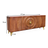 Komoda GOLDEN SUNSET 180 CM hnědá masiv mango  Místnosti 49230
