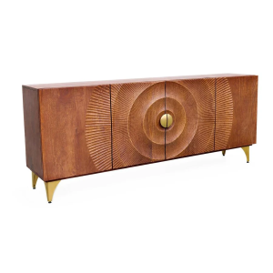 Komoda GOLDEN SUNSET 180 CM hnědá masiv mango  Místnosti 49230