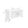 Komoda GOLDEN SUNSET 140 CM bílá masiv mango  Místnosti 48844