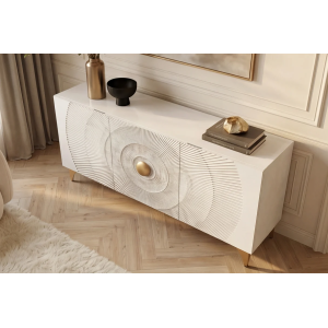 Komoda GOLDEN SUNSET 140 CM bílá masiv mango  Místnosti 48844