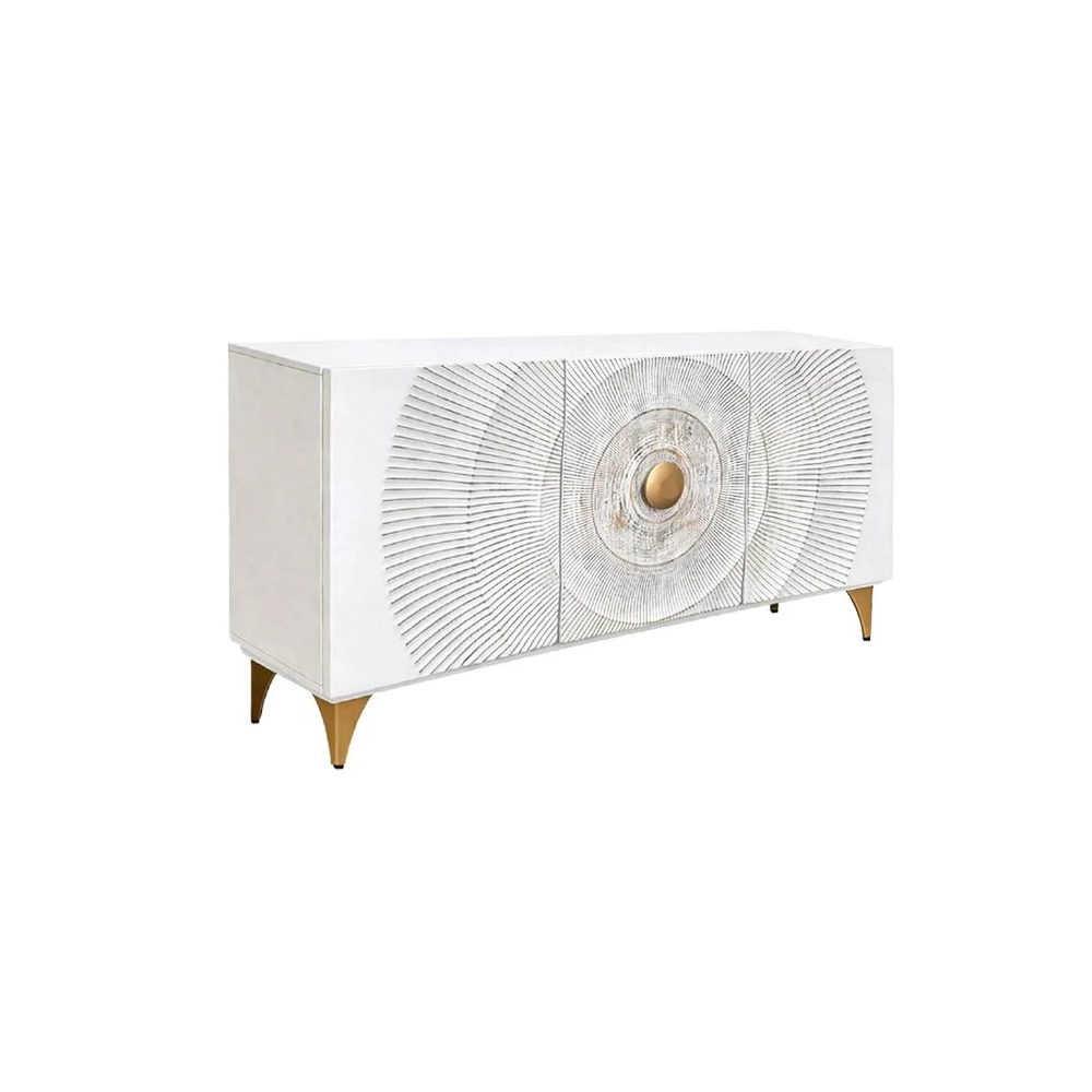 Komoda GOLDEN SUNSET 140 CM bílá masiv mango  Místnosti 48844