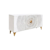 Komoda GOLDEN SUNSET 140 CM bílá masiv mango  Místnosti 48844
