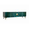 Televizní stolek GOLDEN SUNSET 180 CM tyrkysový masiv mango  Místnosti 48525