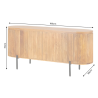 Komoda GATSBY II 160 CM masiv přírodní mango  Místnosti 48839