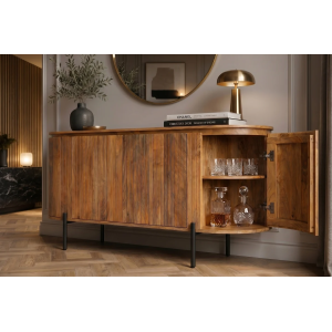 Komoda GATSBY II 160 CM masiv přírodní mango  Místnosti 48839