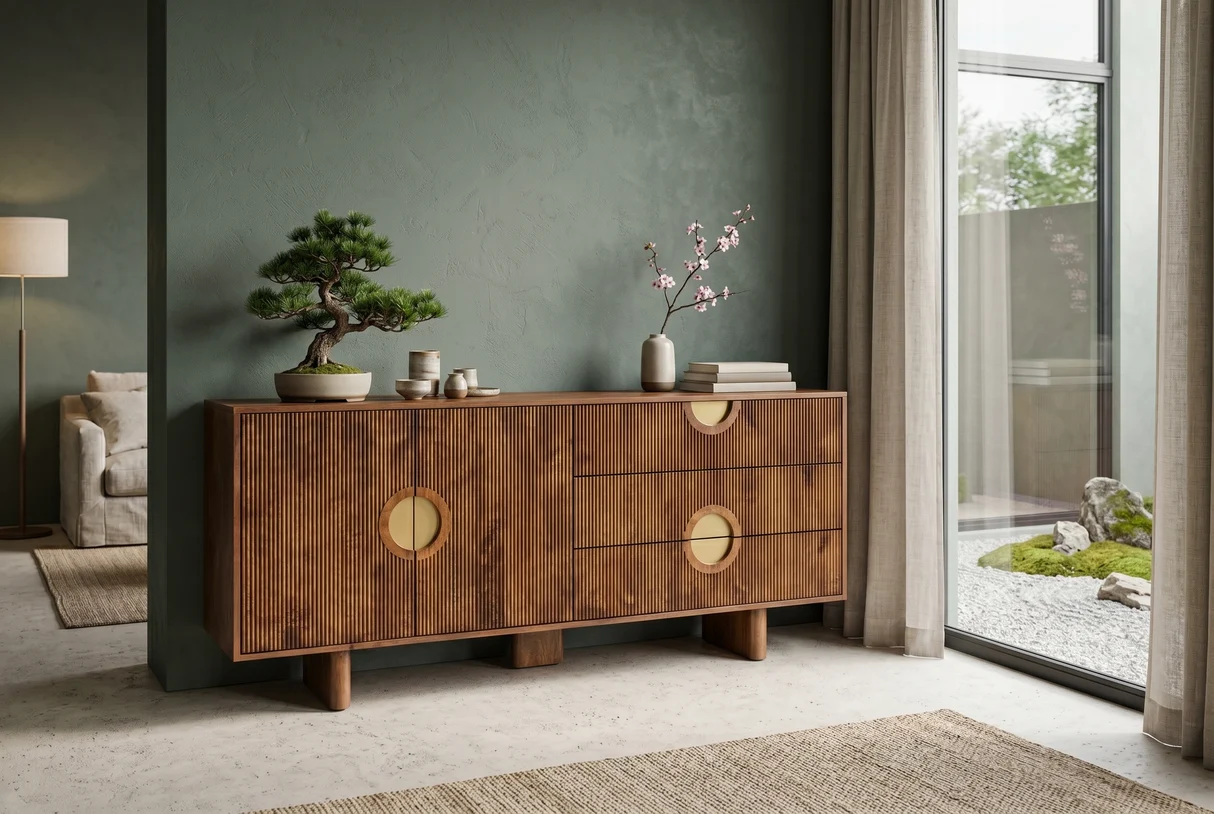 Komoda MADISON 180 CM hnědá masiv mango  Místnosti 48838