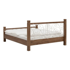 Manželská postel 180x200 masiv akácie Chennai  Postele A2777