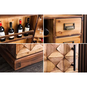 Barová skříň BODEGA 90 CM masiv borovice  Místnosti 48169