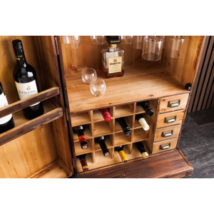 Barová skříň BODEGA 90 CM masiv borovice  Místnosti 48169