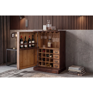 Barová skříň BODEGA 90 CM masiv borovice  Místnosti 48169