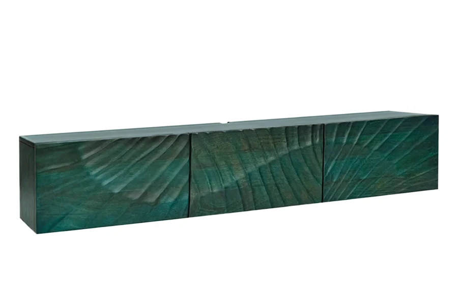 závěsný televizní stolek SCORPION 160cm tyrkysová masiv mango Scorpion Místnosti 48408