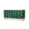 Komoda GOLDEN LAGOON 180 CM tyrkysová/zlatá masiv mango  Místnosti 46200