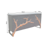 Komoda FOREST 160 CM černá/hnědá masiv mango  Místnosti 46199
