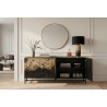 Komoda OXID 180 CM černá/zlatá masiv mango  Místnosti 47587