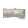 Komoda OXID 180 CM černá/zlatá masiv mango  Místnosti 47587