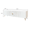 Televizní stolek GOLDEN SUNSET 180 CM bílý masiv mango  Místnosti 48411
