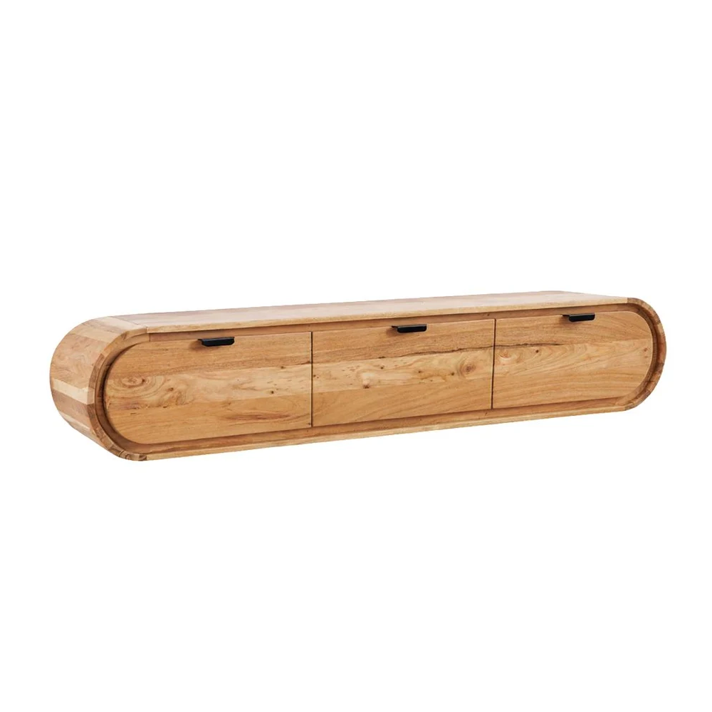 Závěsný televizní stolek ORGANIC 160 CM masiv akácie  Místnosti 47756