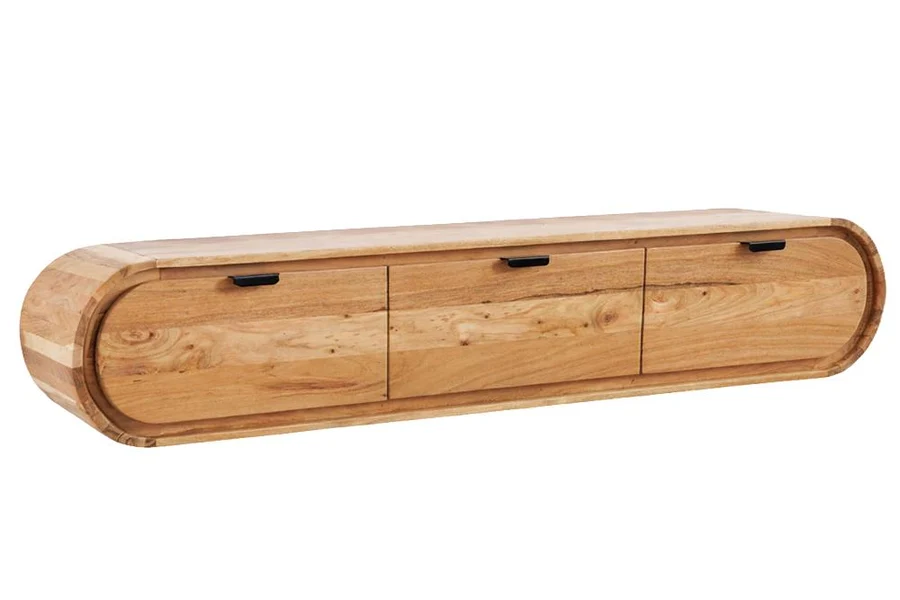 Závěsný televizní stolek ORGANIC 160 CM masiv akácie  Místnosti 47756