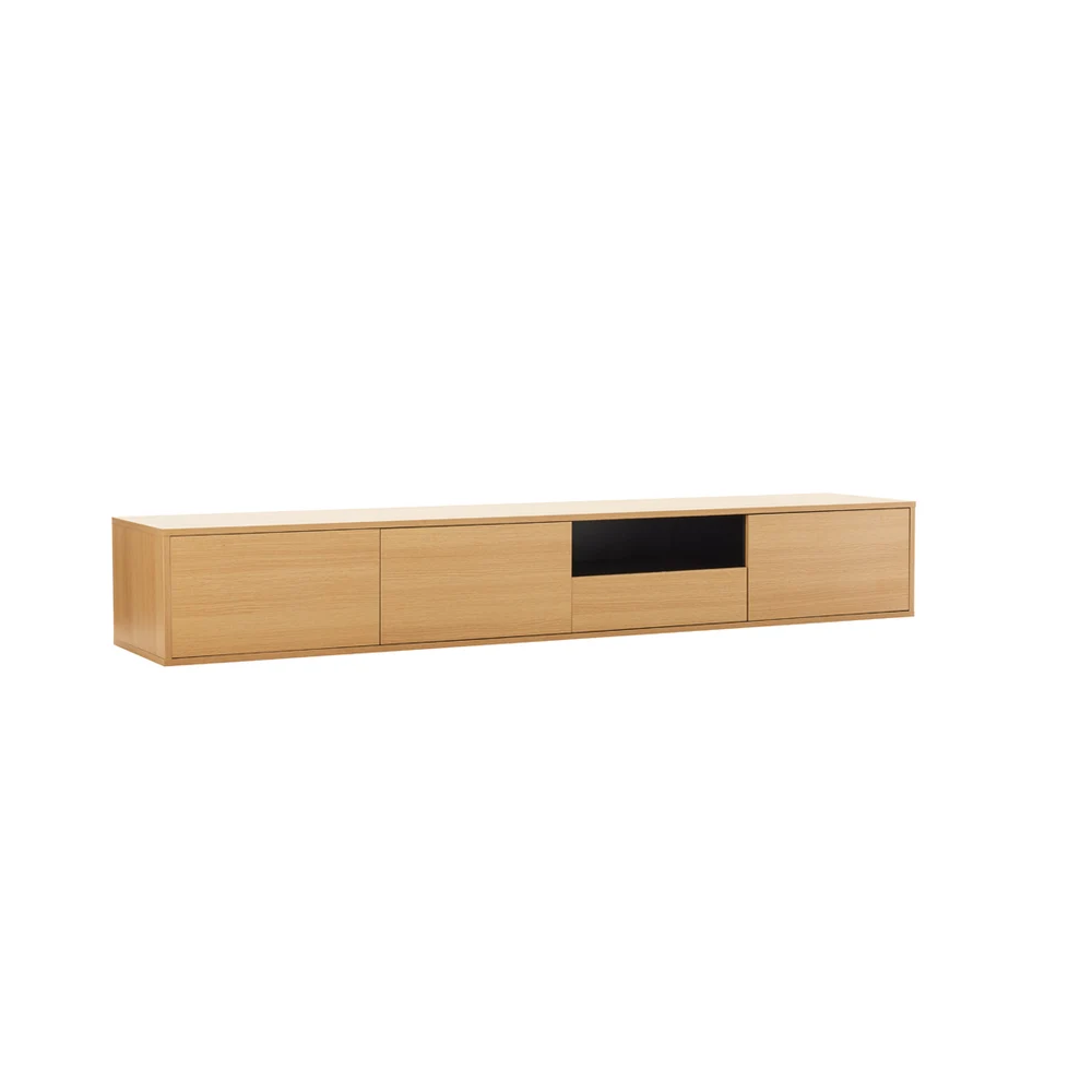 Závěsný televizní stolek LOFT 200 CM dub/černá  Místnosti 47816