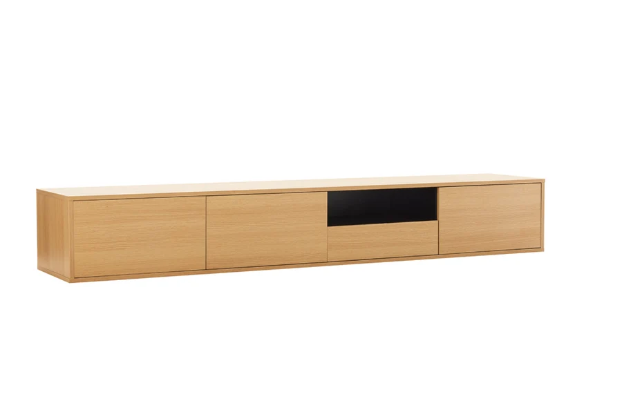 Závěsný televizní stolek LOFT 200 CM dub/černá  Místnosti 47816