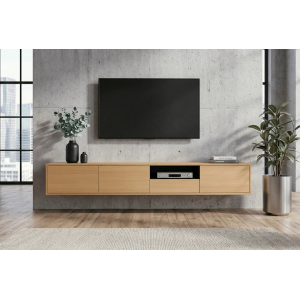 Závěsný televizní stolek LOFT 200 CM dub/černá  Místnosti 47816