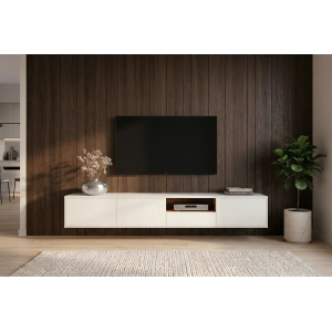 Závěsný televizní stolek LOFT 200 CM bílá/dub  Místnosti 47815
