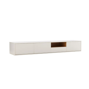 Závěsný televizní stolek LOFT 200 CM bílá/dub  Místnosti 47815