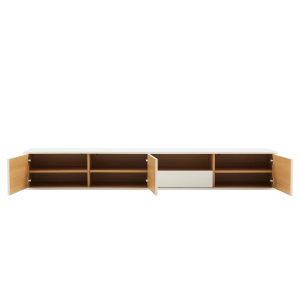 Závěsný televizní stolek LOFT 200 CM bílá/dub  Místnosti 47815