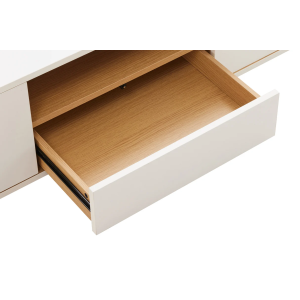 Závěsný televizní stolek LOFT 200 CM bílá/dub  Místnosti 47815