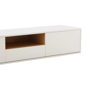 Závěsný televizní stolek LOFT 200 CM bílá/dub  Místnosti 47815
