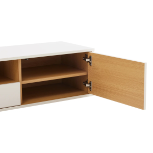 Závěsný televizní stolek LOFT 200 CM bílá/dub  Místnosti 47815