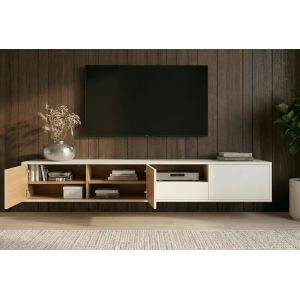 Závěsný televizní stolek LOFT 150 CM dub/černá  Místnosti 47814