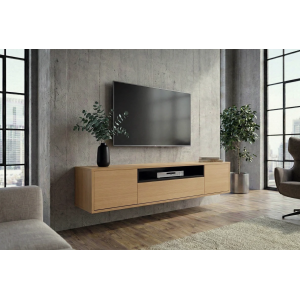 Závěsný televizní stolek LOFT 150 CM dub/černá  Místnosti 47814